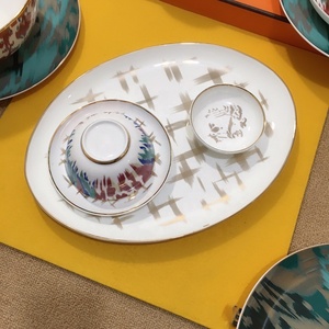 ชุดอาหารค่ำเซรามิกโบนไชน่าสีสันสดใสสไตล์ยุโรปและจานรองพอร์ซเลน - Product Image 6