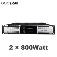 Amplificateur de puissance professionnel Gooermi 2 canaux 800W 2U, amplificateur audio montable en rack, récepteur stéréo pour système sonore de scène, DJ, club