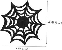Dessous de verre et napperon en feutre de toile d'araignée d'Halloween classiques