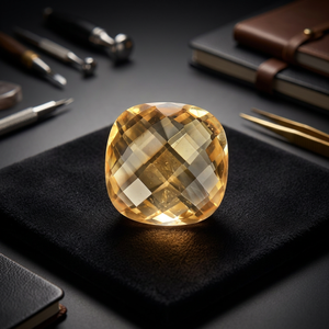 Natural Yellow Citrine Gemstones 12mm Cushion Shape Briolette Cut Loose Gems Third Party Certified Gopika Wholesale Lot - Product Image 1