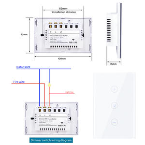 TUYA US Wifi Smart luce interruttore di vetro schermo senza filo Null Touch pannello di controllo vocale interruttori a parete Wireless telecomando Oem durevole - Product Image 5