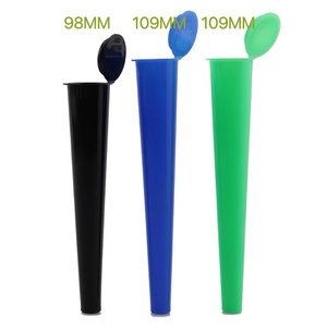 Tubo de Plástico de 109 mm x 98 mm Resistente a Niños, Tubo con Tapa a Presión, Envase Cónico de PET, Tubos de Plástico para Envasado de Tabaco - Product Image 1