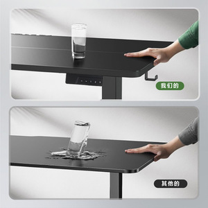 Electric Height <b>Adjustable</b> Desk 1.2M Black Metal Frame Single Motor Study Computer Desk With Powder Coating - Product Image 3