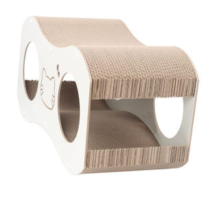 Griffoir pour chat de luxe moderne à double niveau en forme de tunnel, à haute résistance, à 2 niveaux - Product Image 3