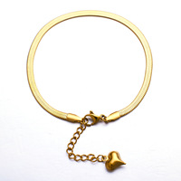 Pulsera de Acero Inoxidable 304 de Moda para Mujer, Pulsera Francesa de Alta Gama con Corazón, Pulsera de Espina de Serpiente de Acero Inoxidable para Regalo