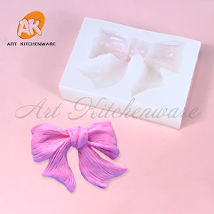 AK Bow Knot 3D Moldes de silicona Fondant Suministros de decoración de pasteles Molde de pastel de silicona para velas Jabón <span class=keywords><strong>Arcilla</strong></span> Pastelería Herramientas para hornear - Product Image 5