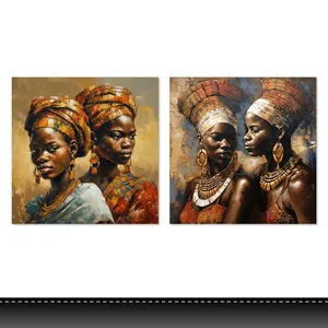 Classical African Woman Paintings on The Wall Abstract Inspirational Wall Art Canvas Prints and Posters For Home Decor