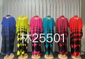 ชุดเดรสคลุมแบบลำลองแฟชั่นใหม่สำหรับสตรีชาว<span class=keywords><strong>มุสลิม</strong></span> คอเสื้อแบบสวน ลายพิมพ์หลวมๆ สไตล์ตะวันออกกลาง ชุดประจำชาติของสตรีอาหรับ - Product Image 3