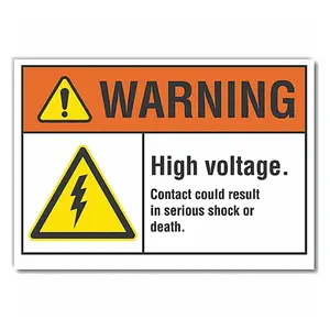 Security warning sign,Danger!High voltage sign,Made of high quality aluminum plate and high strength reflective film