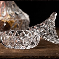 Conteneur de bonbons de haute qualité, pot de stockage en verre transparent en forme de goutte d'eau avec couvercle en verre