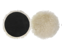 Tampons de polissage en laine pure à boucles auto-agrippantes de 3 à 7 pouces, tampons de lustrage 100 % laine naturelle pour le polissage et le cirage des vitres de voiture et des meubles
