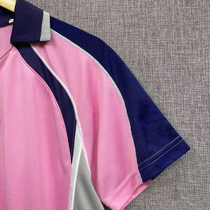 Camiseta Deportiva Personalizada, Transpirable, de Secado Rápido, con Paneles de Poliéster, Cuello en V, Ribete en Contraste, Unisex, para Tenis de Mesa - Product Image 2