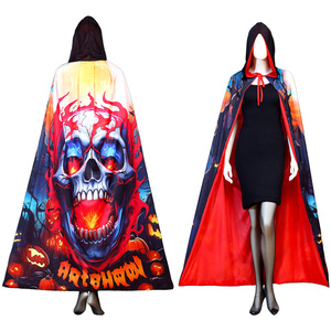 Oferta Especial: Nueva Capa Poncho de Halloween para Actuaciones Escénicas, Disfraz de Calabaza, Bruja, <span class=keywords><strong>Hombre</strong></span> <span class=keywords><strong>Lobo</strong></span>, Murciélago, Santos, para Fiestas - Product Image 5