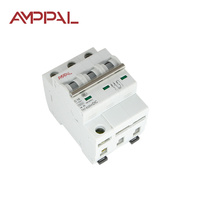 Disjoncteur miniature monophasé triphasé DC 1 2 3 4 pôles MCB 6A 10A 12A 15A 16A 20A 25A 30A 32A 40A 45A 50A 60A 63A