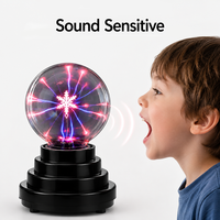 Lampe à plasma sur le thème des flocons de neige, effets d'éclairs interactifs, activée par le toucher, décoration magique compacte pour chambre à coucher, boule à plasma