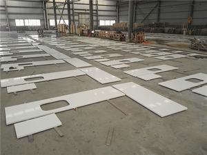 Bán buôn đương đại <span class=keywords><strong>Sparkle</strong></span> sao trắng tinh khiết đánh bóng tráng men slab Đá Nhân Tạo chìm prefab thạch anh Countertop - Product Image 5