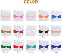 Nœuds de chaise en Spandex, bande extensible pour housse de chaise avec boucle coulissante, attaches universelles élastiques pour mariage et banquet