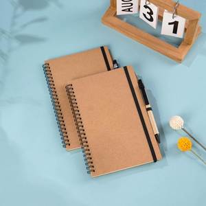 Cuaderno planificador feliz de papel Kraft con cubierta de anillo A5 vintage con estilo impreso - Product Image 3
