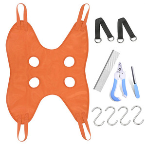 Dog Cat Grooming <b>Hammock</b> Orange Set Sml Size Convenient Pet Nail Trimming Claw Care - Product Image 1