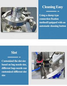 Máquina Automática de Llenado de Bolsas con Boquilla Rotatoria de Escritorio con Control PLC de 2 Cabezales para Leche, Jugo, Crema, Gel, Champú, Tapado de Alta Precisión - Product Image 3