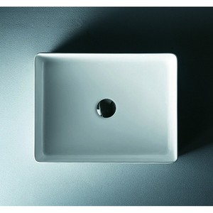 Fregadero de baño de encimera de diseño moderno de 47cm, modelo Kamalu, cerámica, porcelana, mármol, piedra, resina, comedor, baño de Hotel - Product Image 3