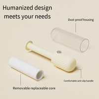 Nouveau design, rouleau anti-poils manuel portable en plastique coloré double face, réutilisable, mini-éliminateur de poils d'animaux