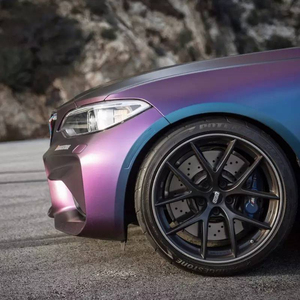 1.52*18 mét màu xanh tím gradient hai màu vinyl bọc màu tím sang màu xanh mờ kim cương Tắc Kè Hoa xe vinyl bọc - Product Image 3