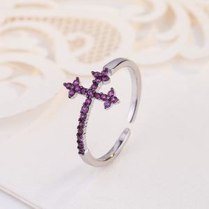 Bagues en argent sterling 925 avec améthyste taillée en étoile de soleil, pierres précieuses CZ, pour femmes, certifiées CMA, sertissage pavé, mariage et anniversaire - Product Image 6