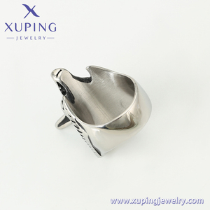 15527 XUPING JEWELRY Anelli in Acciaio Inossidabile Color Nero Pistola, Gioielli Delicati alla Moda Elden Ipoallergenici con Gemme - Product Image 4