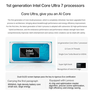 โน้ตบุ๊ก New YOGA Book 9i Core Ultra7-155U แรม 32GB ความจุ 1TB หน้าจอ OLED คู่ ความละเอียด 2.8K ขนาด 13.3 นิ้ว หมุนได้ 360 องศา แล็ปท็อปธุรกิจแบบพับได้ 2-in-1 - Product Image 2