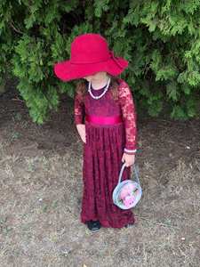 लड़कियों की फीता बोहो फूलों की लड़की कपड़े कपड़े कपड़े कपड़े पहने - Product Image 4