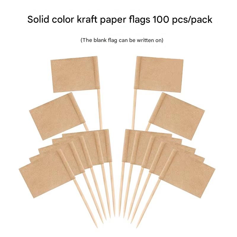 drapeau en papier 100/sac (le drapeau vide peut être écrit)