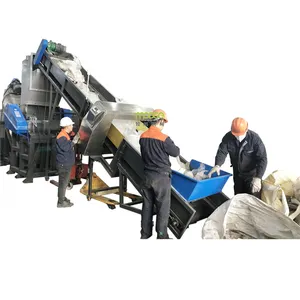 1000kg/h Hot Washing Line Plant Plastic Recycling Machine PP PE Film Bags Waste HDPE LDPE Recycling Machine