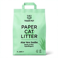 Litière pour chat en papier avec logo personnalisé, indicateur de pH pour le suivi de la santé, produit écologique pour animaux de compagnie