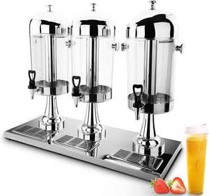 Dispensador de bebidas de acero inoxidable comercial de una sola cabeza 8 16 24L Dispensador de jugo caliente frío para fiestas fabulosas Bodas - Product Image 4
