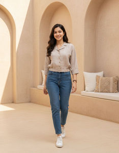 Blusa de Lino para Mujer, Elegante, Ligera, Cómoda, Transpirable, Informal, para Oficina, Viajes, Uso Diario - Product Image 3