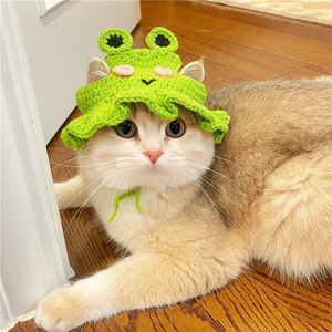 Chapeau tricoté mignon pour animaux de compagnie, pour chats et chiens, petite et moyenne taille, accessoire photo personnalisé pour animaux de compagnie - Product Image 1