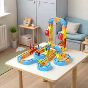 Juguetes de Pistas Magnéticas para Autos, Conjuntos de Pistas Flexibles para Autos de Carreras, Conjuntos de Pistas Magnéticas para Trenes para Niños Pequeños - Product Image 4