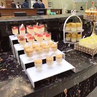 Food Riser Buffet Display Klare Acryl Display Riser Regal für Figuren Buffets Cupcakes Acryl Riser Display Regal