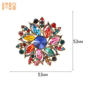 เข็มกลัดคริสตัลพลอยเทียมชุบทองสำหรับงานแต่งงานของขวัญงานหมั้นสำหรับผู้หญิงเครื่องประดับอัลลอยสำหรับเด็กช่อดอกไม้งานแต่งงาน - Product Image 4