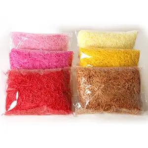 Recycled red crincle cutting packaging stuffing Basket Filling paper shred krinkle glitter crinkle box filler shredded paper