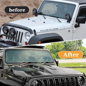 Nouveau capot de moteur en acier Avenger pour Jeep Wrangler JK 2007-2017 et protection de capot avec vis - Noir - Product Image 5
