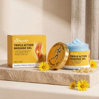 Gel Crème de Massage Triple Action Apaisant pour les Douleurs Articulaires et Osseuses, Relaxant Musculaire, Soulagement des Douleurs Corporelles et des Genoux