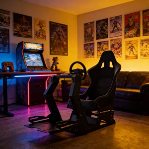 Simulateur de course <span class=keywords><strong>complet</strong></span> en gros : cockpit <span class=keywords><strong>complet</strong></span>, siège de course stable pour centre de jeux intérieur - Product Image 2