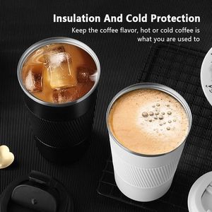 แก้วกาแฟสแตนเลสเก็บความร้อน ขนาด 380 มล. 510 มล. แบบสองชั้น สำหรับเดินทางและใช้ในออฟฟิศ พร้อมฝาปิด (สินค้าโปรโมชั่น) - Product Image 4