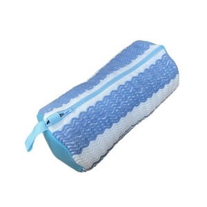 Sac à linge pour chaussures OEM 39x19 bleu et blanc, tissu chenille, fermeture éclair, pour utilisation en machine à laver - Product Image 5