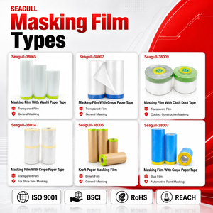 Pellicola in Plastica HDPE 180cm*30m 0.9C per Decorazione, Pellicola Protettiva in Vinile con Nastro Verde Washi per Pittura - Product Image 6