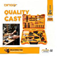 Ensemble d'outils de perçage électrique 38 pièces 650W avec coffret rigide - Kit complet d'outils à main pour la maison - Construction et réparation DIY