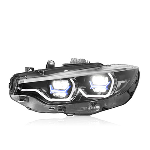 Gruppo Fari a LED per <span class=keywords><strong>BMW</strong></span> <span class=keywords><strong>Serie</strong></span> <span class=keywords><strong>4</strong></span> F32 2013-2020, Stile M4 con Anello <span class=keywords><strong>Blu</strong></span>, DRL Bicolore, Proiettore Plug and Play - Product Image 4