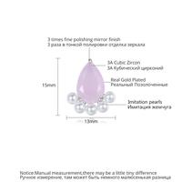 LUOTEEMI — boucles d'oreilles goutte d'eau, pour femme, bijou classique tendance, en perles de verre, style coréen, mignon